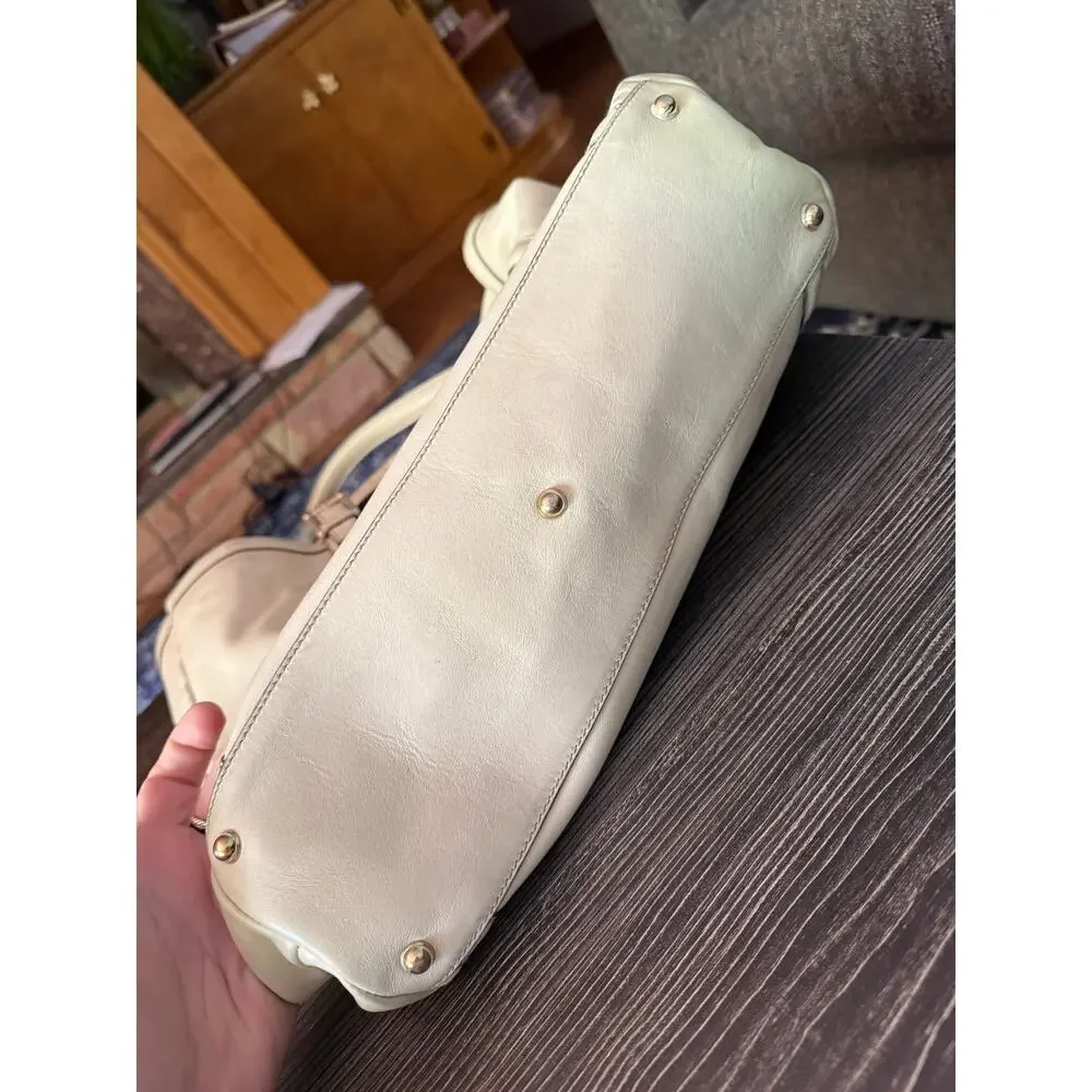 GUCCI Off-White Leather Britt Large Tote Bag - Picture 16 of 16